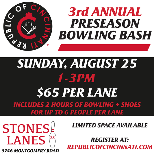 Republic of Cincinnati 3rd Annual Preseason Bowl(ing) Bash