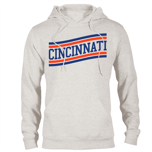 Cincinnati Athletic Club - All-Blue Logo | Cincy Shirts Hooded Sweatshirt / Heather Grey / S